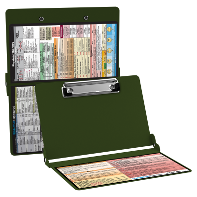 WhiteCoat Clipboard® - Army Green Physical Therapy Edition